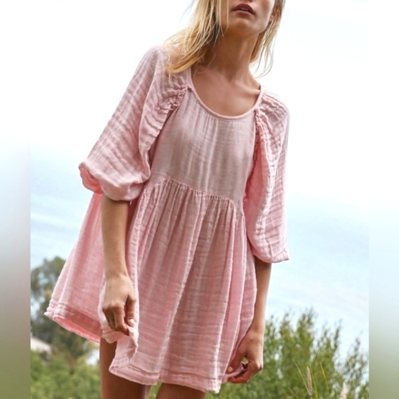 NWT Free People Adler Tunic dress in Bleached Mauve  Medium - Picture 1 of 9